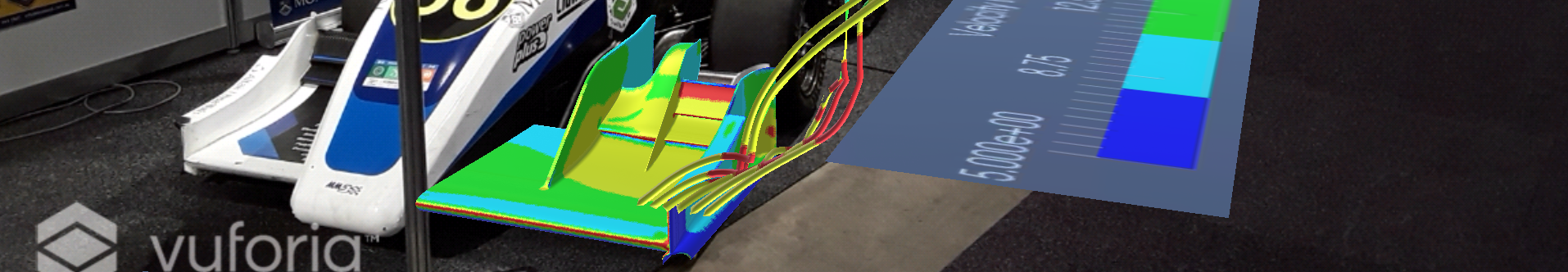 LEAP Australia stand at Austech/NMW 2017 demonstrating CFD simulation results with augmented reality