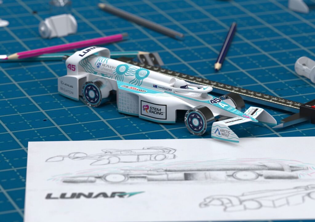 Stem Racing Car Rendering Australian team Lunar crowned 2025 STEM Racing World Champions in ...