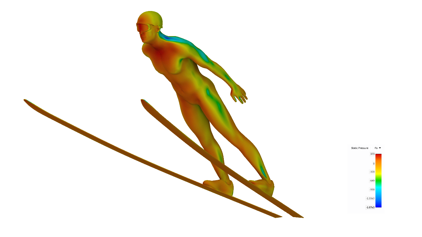 Penis gate baseline case CFD results from Ansys Discovery